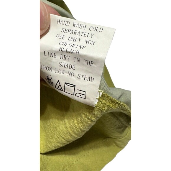 Women’s XL Green Cat Blouse With Faux Knot Buttons Unique Kitty Shirt - Picture 10 of 10